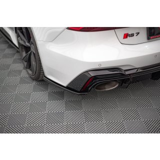 Heck Ansatz Flaps Diffusor V.2 für Audi RS6 C8 / RS7 C8 schwarz Hochglanz