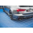 Heck Ansatz Flaps Diffusor V.2 für Audi RS6 C8 / RS7 C8 schwarz Hochglanz