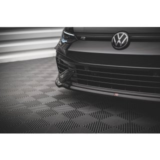 Front Ansatz V.6 für Volkswagen Golf R Mk8 schwarz Hochglanz