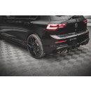 Heck Ansatz Flaps Diffusor V.4 für Volkswagen Golf R Mk8 Carbon Look