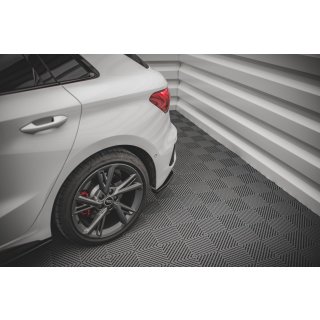 Heck Ansatz Flaps Diffusor V.1 für Audi S3 Sportback 8Y schwarz Hochglanz