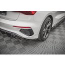 Heck Ansatz Flaps Diffusor V.2 für Audi S3 Sportback 8Y schwarz Hochglanz