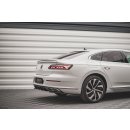 Heck Ansatz Flaps Diffusor für Volkswagen Arteon R-Line Facelift schwarz matt