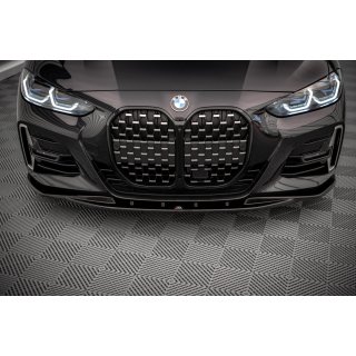 Front Ansatz V.1 für BMW 4er M-Paket G22 schwarz Hochglanz