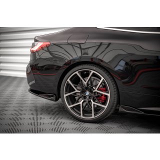 Heck Ansatz Flaps Diffusor V.2 für BMW 4er M-Paket G22 Carbon Look