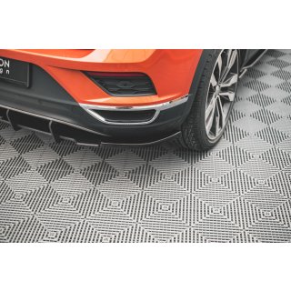 Heck Ansatz Flaps Diffusor für Volkswagen T-Roc Mk1 Carbon Look