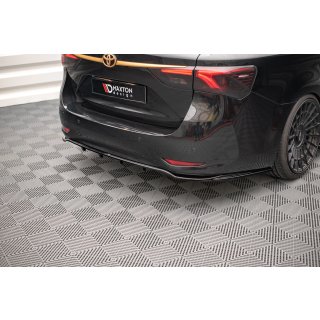 Mittlerer Diffusor Heck Ansatz DTM Look für Toyota Avensis Mk3 Facelift schwarz Hochglanz