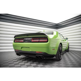 Heck Ansatz Flaps Diffusor für Dodge Challenger SRT Hellcat Mk3 schwarz Hochglanz