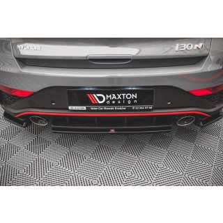 Mittlerer Diffusor Heck Ansatz für Hyundai I30 N Hatchback Mk3 Facelift schwarz matt