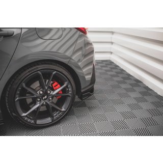 Heck Ansatz Flaps Diffusor V.3 für Hyundai I30 N Hatchback Mk3 Facelift Carbon Look