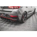 Heck Ansatz Flaps Diffusor V.3 für Hyundai I30 N Hatchback Mk3 Facelift Carbon Look