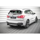 Heck Ansatz Flaps Diffusor für BMW X1 M-Paket F48 schwarz matt