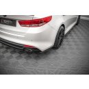 Heck Ansatz Flaps Diffusor für Kia Optima Mk4 Carbon Look