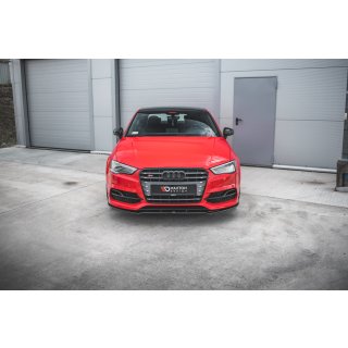 Front Ansatz V.2 für Audi S3 / A3 S-Line 8V Limousine / Cabrio schwarz Hochglanz