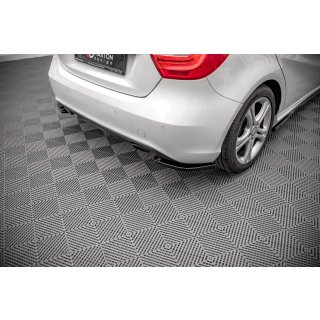 Heck Ansatz Flaps Diffusor V.2 für Mercedes-Benz A W176 schwarz Hochglanz