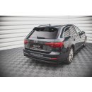 Heck Ansatz Flaps Diffusor für Audi A4 Avant B9 Carbon Look