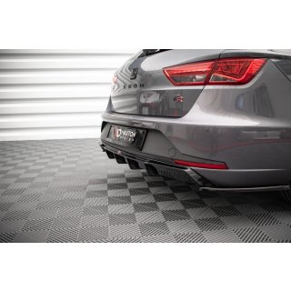 Diffusor Heck Ansatz für Seat Leon FR Sportstourer Mk3 schwarz matt