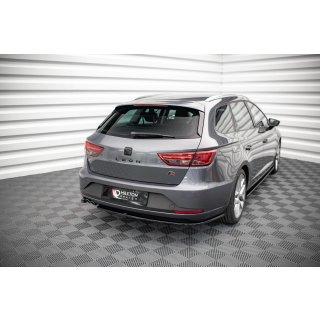 Heck Ansatz Flaps Diffusor V.1 für Seat Leon FR Sportstourer Mk3 Carbon Look