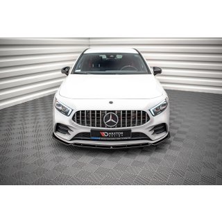 Front Ansatz V.4 für Mercedes A35 AMG / AMG-Line W177  schwarz matt