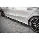 Seitenschweller Ansatz für V.2 für  Mercedes A35 AMG / AMG-Line W177  schwarz matt