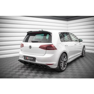 Street Pro Heck Ansatz Flaps Diffusor +Flaps für Volkswagen Golf R Mk7 schwarz Hochglanz