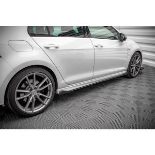 Street Pro Seitenschweller Ansatz für + Flaps Volkswagen Golf R Mk7 schwarz Hochglanz