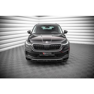 Front Ansatz V.1 für Skoda Kodiaq Mk1 Facelift schwarz matt