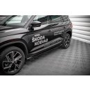 Seitenschweller Ansatz für Skoda Kodiaq Mk1 Facelift schwarz matt