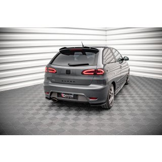 Heck Ansatz Flaps Diffusor für Seat Ibiza Cupra Mk3 schwarz Hochglanz