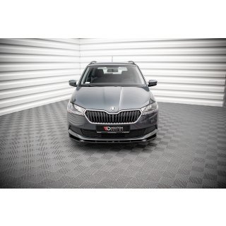 Front Ansatz für Skoda Fabia Mk3 Facelift schwarz matt