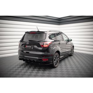 Heck Ansatz Flaps Diffusor für Ford Escape ST-Line Mk3 schwarz Hochglanz