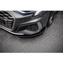 Street Pro Front Ansatz für +Flaps für V.1 + Flaps Audi S3 / A3 S-Line 8Y schwarz Hochglanz