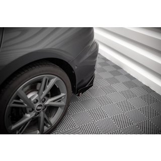 Street Pro Heck Ansatz Flaps Diffusor +Flaps für Audi S3 Limousine 8Y schwarz Hochglanz