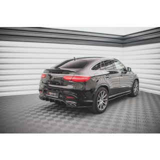 Heck Ansatz Flaps Diffusor V.1 für Mercedes-Benz GLE Coupe 63 AMG C292 schwarz matt