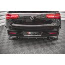 Heck Ansatz Flaps Diffusor V.1 für Mercedes-Benz GLE Coupe 63 AMG C292 schwarz Hochglanz