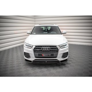 Front Ansatz V.2 für Audi Q3 8U Facelift schwarz Hochglanz