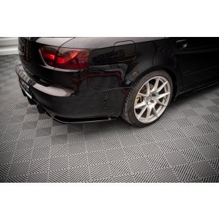 Heck Ansatz Flaps Diffusor für Seat Exeo schwarz Hochglanz