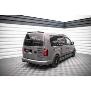 Spoiler CAP für Volkswagen Caddy Mk3 Facelift schwarz matt