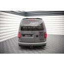 Mittlerer Diffusor Heck Ansatz für Volkswagen Caddy Long Mk3 Facelift schwarz matt