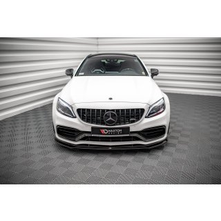 Front Ansatz V.3 für Mercedes-AMG C63 Coupe C205 Facelift schwarz Hochglanz