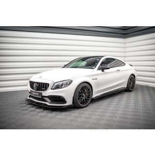 Seitenschweller Ansatz für V.2 für Mercedes-AMG C 63 AMG Coupe C205 Facelift schwarz matt