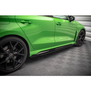 Street Pro Seitenschweller Ansatz für + Flaps Audi RS3 Limousine 8Y schwarz Hochglanz