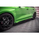 Street Pro Seitenschweller Ansatz für + Flaps Audi RS3 Limousine 8Y schwarz Hochglanz