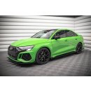 Street Pro Seitenschweller Ansatz für + Flaps Audi RS3 Limousine 8Y schwarz Hochglanz