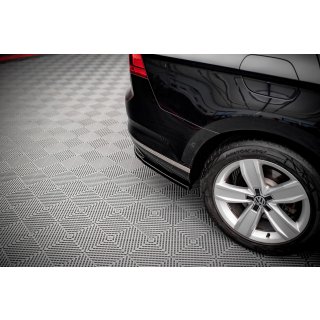 Heck Ansatz Flaps Diffusor für Volkswagen Passat B8 Facelift schwarz matt