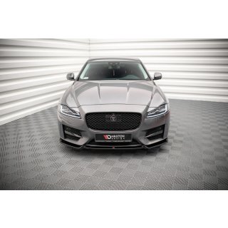 Front Ansatz V.2 für Jaguar XF R-Sport Mk2 schwarz Hochglanz