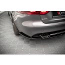 Heck Ansatz Flaps Diffusor für Jaguar XF R-Sport Mk2 schwarz Hochglanz