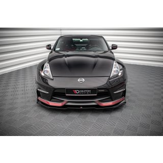 Front Ansatz V.1 für Nissan 370Z Nismo Facelift schwarz Hochglanz