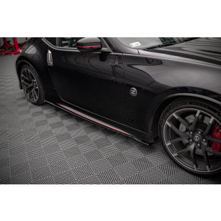 Seitenschweller Ansatz für V.1 für Nissan 370Z Nismo Facelift Carbon Look