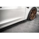 Seitenschweller Ansatz für V.2 für Tesla Model 3 Carbon Look